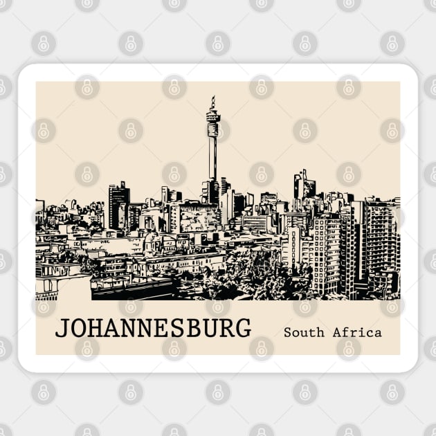Johannesburg South Africa Magnet by Lakeric